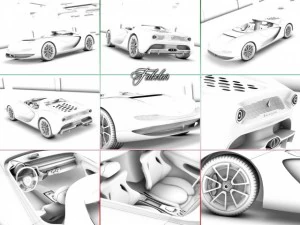 Ferrari sergio concept std mat 3D Model