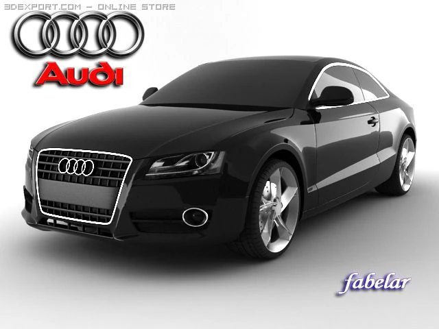 audi a5 3D Model .c4d .max .obj .3ds .fbx .stl .blend
