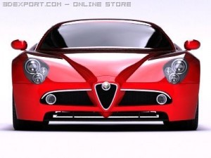 alfa romeo 8c competizione 3D Model