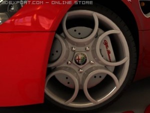 alfa romeo 8c competizione 3D Model