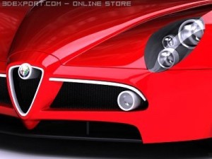 alfa romeo 8c competizione 3D Model