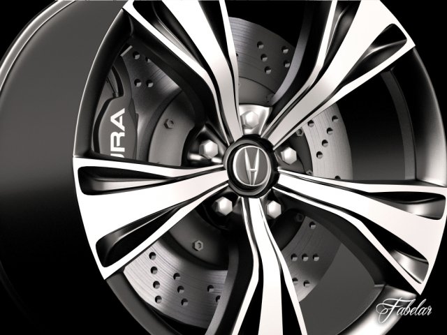 acura nsx rim Modelo 3D .c4d .max .obj .3ds .fbx .stl .blend 