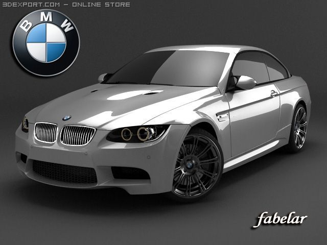 bmw m3 cabriolet 2008 3D Model .c4d .max .obj .3ds .fbx .stl .blend 