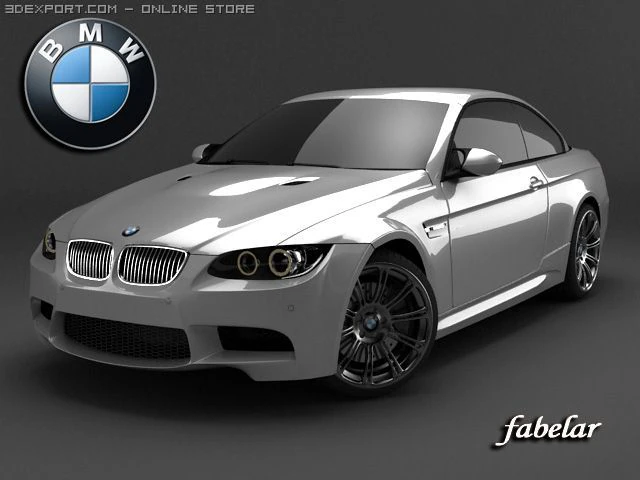 bmw m3 cabriolet 2008 3D Model .c4d .max .obj .3ds .fbx .stl .blend