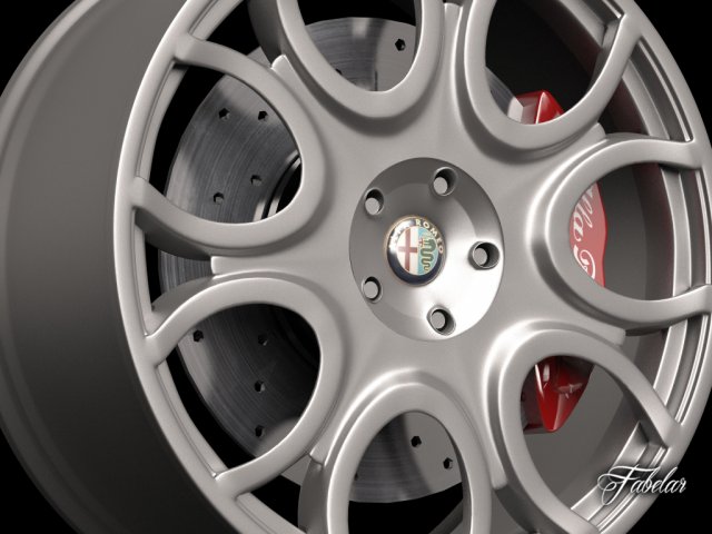 alfa brera rim 3D Модель .c4d .max .obj .3ds .fbx .stl .blend 