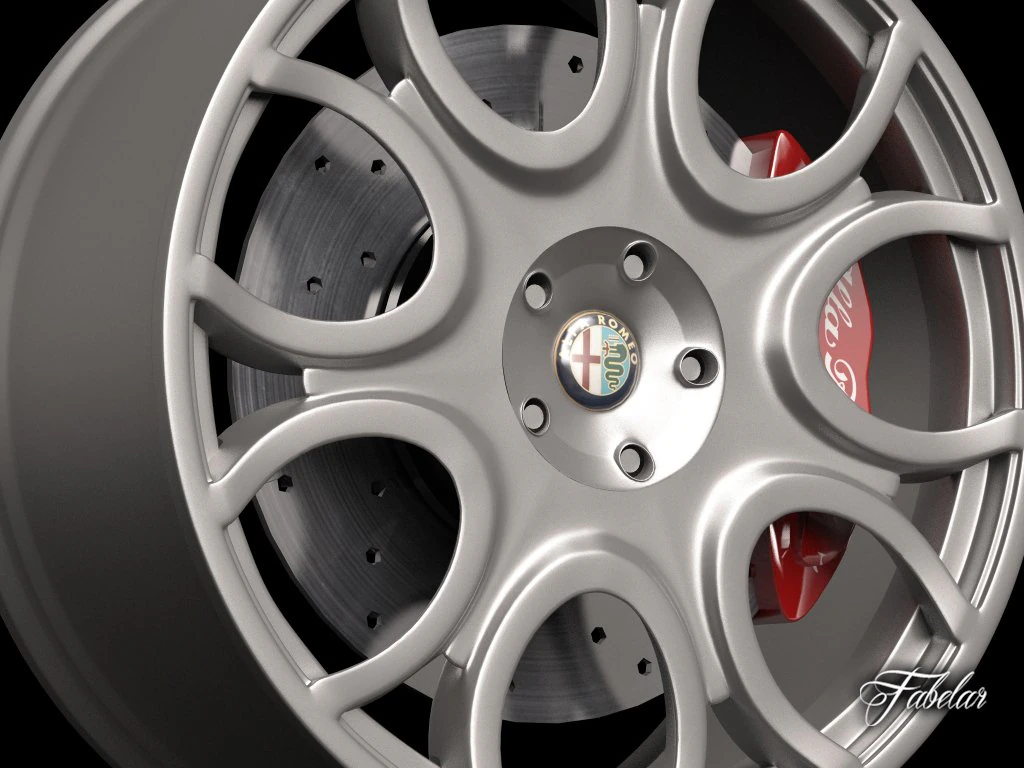 alfa brera rim 3D Model .c4d .max .obj .3ds .fbx .stl .blend