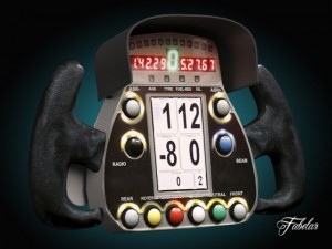 racing steering wheel 3D 模型