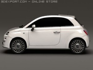 fiat 500 Model 3D