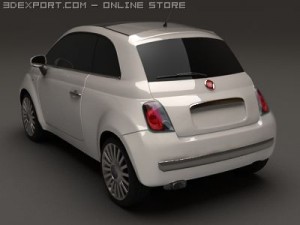 fiat 500 Model 3D