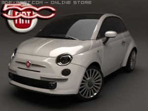 fiat 500 Model 3D