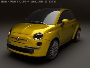 fiat 500 Model 3D