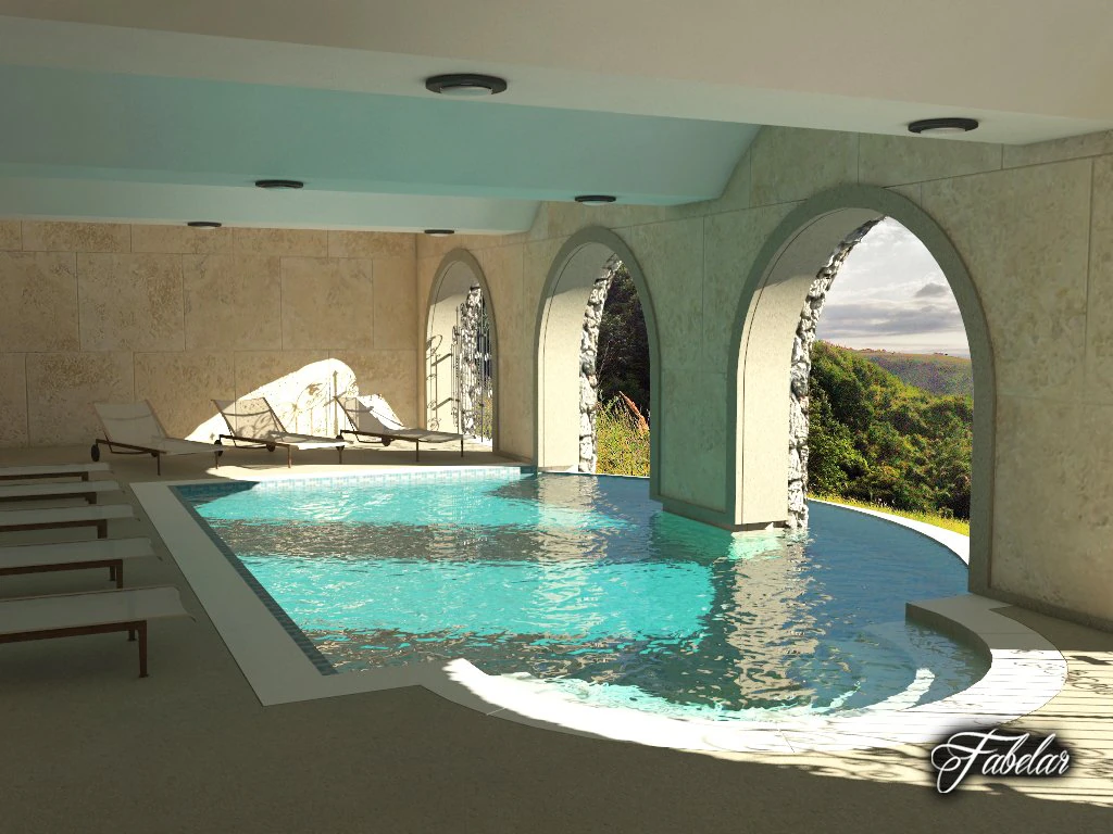 swimming pool 01 3D Model .c4d .max .obj .3ds .fbx .stl .blend 