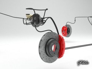 car brake system 3Dモデル