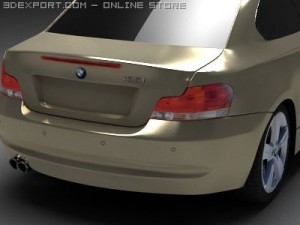 bmw 135i 2008 3D Model