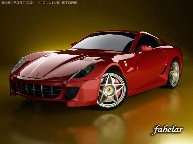 ferrari 599 fiorano 3D Model .c4d .max .obj .3ds .fbx .stl .blend