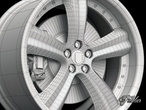 artega gt rim Model 3D