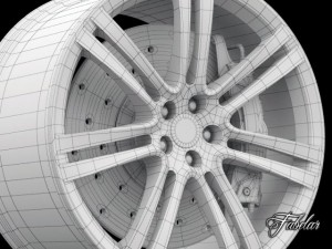 aston martin one77 rim Modèle 3D