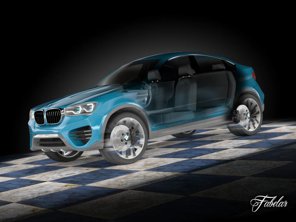 BMW X4 Concept стандартный коврик 3D Модель .c4d .max .obj .3ds .fbx .stl .blend