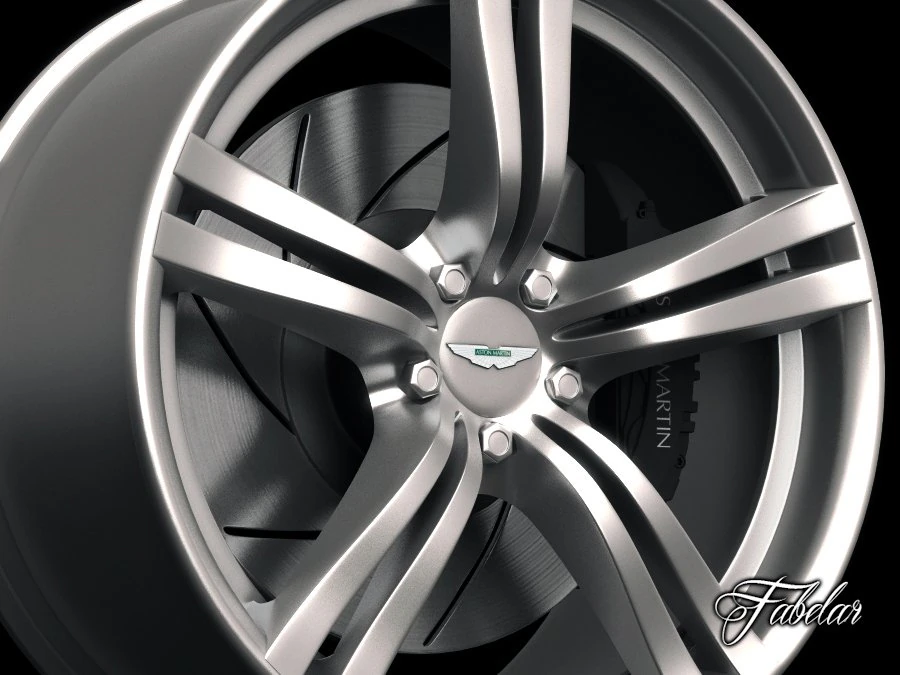 aston martin v8 rim 3D Model .c4d .max .obj .3ds .fbx .stl .blend