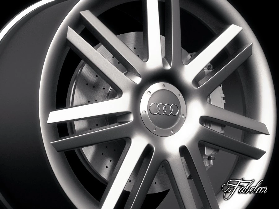 audi a3 rim 3D Model .c4d .max .obj .3ds .fbx .stl .blend 
