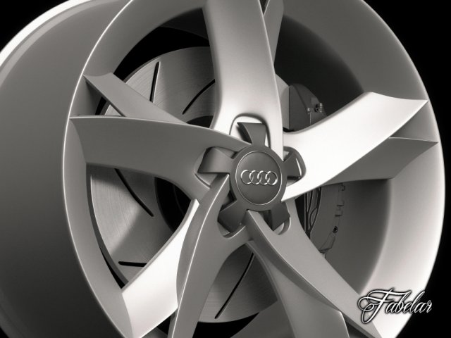 audi a5 rim 3D Model .c4d .max .obj .3ds .fbx .stl .blend 
