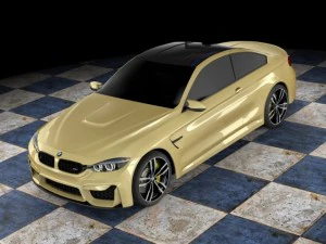 концепт купе bmw m4 стандартный коврик 3D Модель