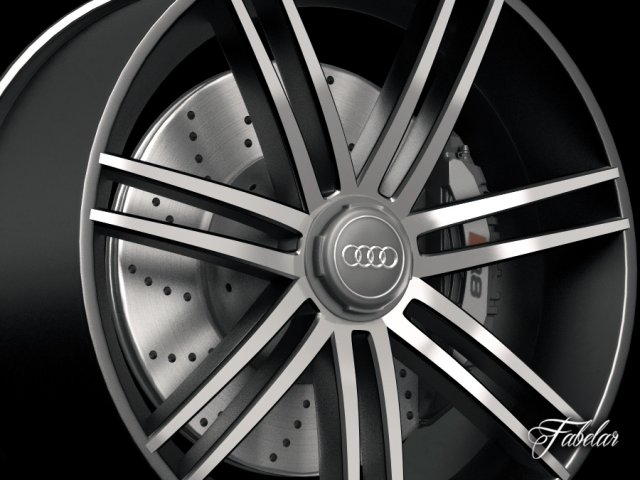 audi r8 rim 3D Model .c4d .max .obj .3ds .fbx .stl .blend 