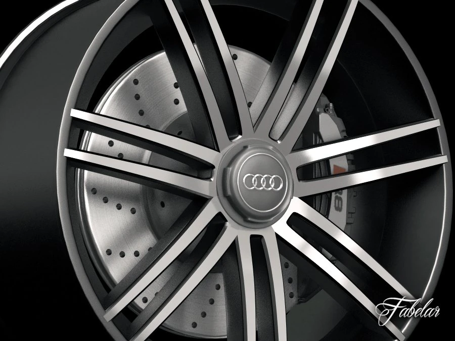 audi r8 rim 3D Model .c4d .max .obj .3ds .fbx .stl .blend 
