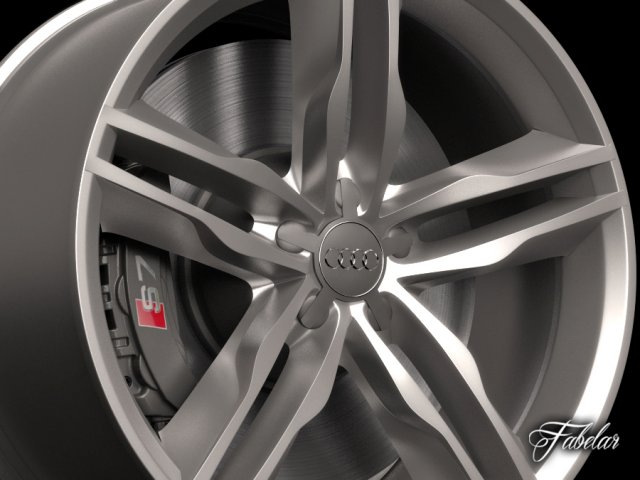 audi s7 rim Model 3D .c4d .max .obj .3ds .fbx .stl .blend 