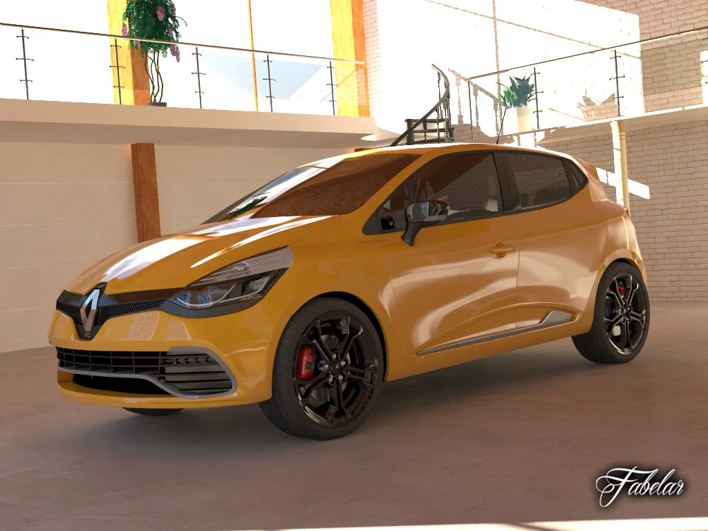 renault clio rs 2013 std mat 3D Model .c4d .max .obj .3ds .fbx .stl .blend