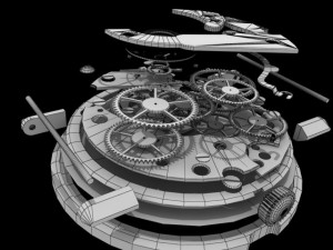 watch mechanism 4 Model 3D