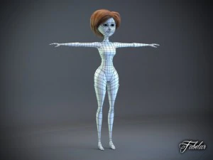 elastyczna dziewczyna Model 3D