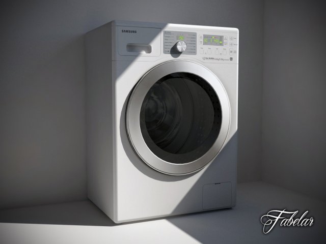 washing machine 02 3D Model .c4d .max .obj .3ds .fbx .stl .blend 