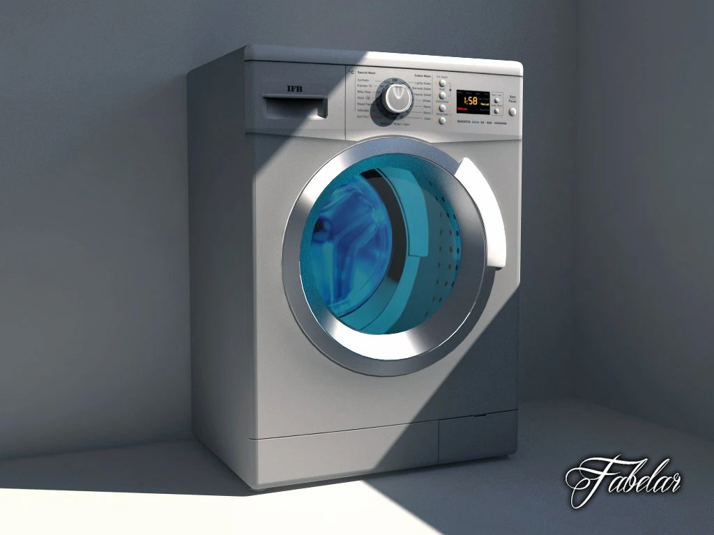 washing machine 03 3D Model .c4d .max .obj .3ds .fbx .stl .blend