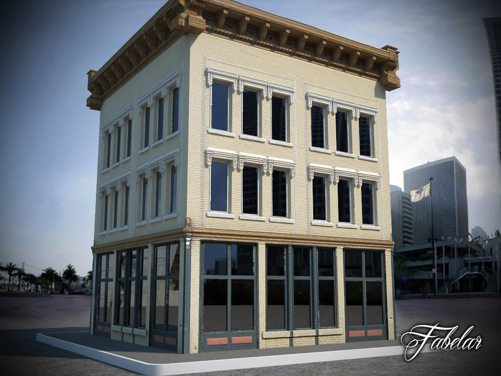 building 02 3D Model .c4d .max .obj .3ds .fbx .stl .blend 