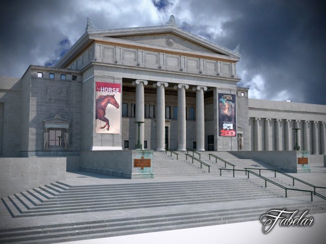 building 07 field museum Modello 3D .c4d .max .obj .3ds .fbx .stl .blend 