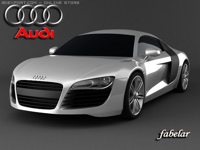 audi r8 Model 3D .c4d .max .obj .3ds .fbx .stl .blend 