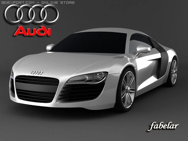 audi r8 3D Model .c4d .max .obj .3ds .fbx .stl .blend 