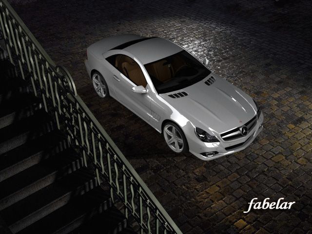 mercedes sl 2009 3D 模型 .c4d .max .obj .3ds .fbx .stl .blend 