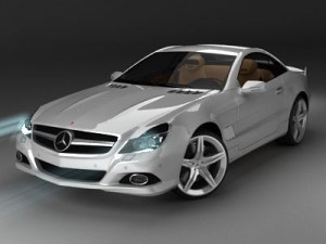 mercedes sl 2009 3D 模型