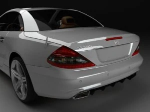 mercedes sl 2009 3D Model