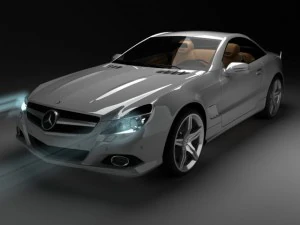 mercedes sl 2009 3D Model