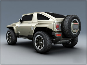 hummer hx low poly Modelo 3D