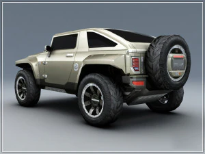 hummer hx low poly 3D Model