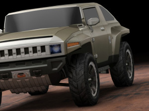 hummer hx low poly Modelo 3D