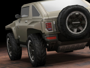 hummer hx low poly Modelo 3D