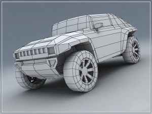hummer hx low poly 3D Model