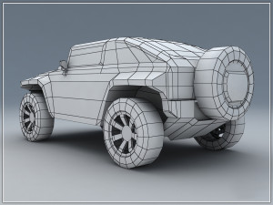 hummer hx low poly Modelo 3D