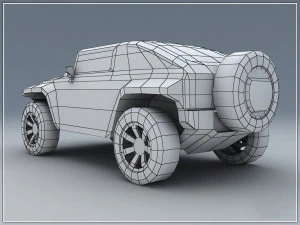 hummer hx low poly 3D Model