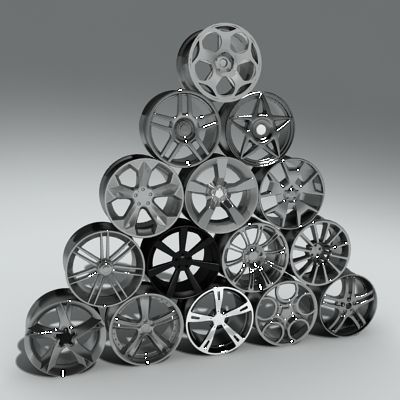 rims collection 3D Модель .c4d .max .obj .3ds .fbx .stl .blend 